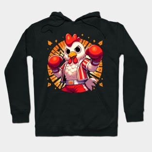 funny boxing chicken Hoodie